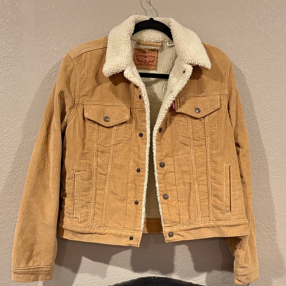 Levi's Jackets & Blazers - Levi's Camel Corduroy Jacket with Sherpa Collar